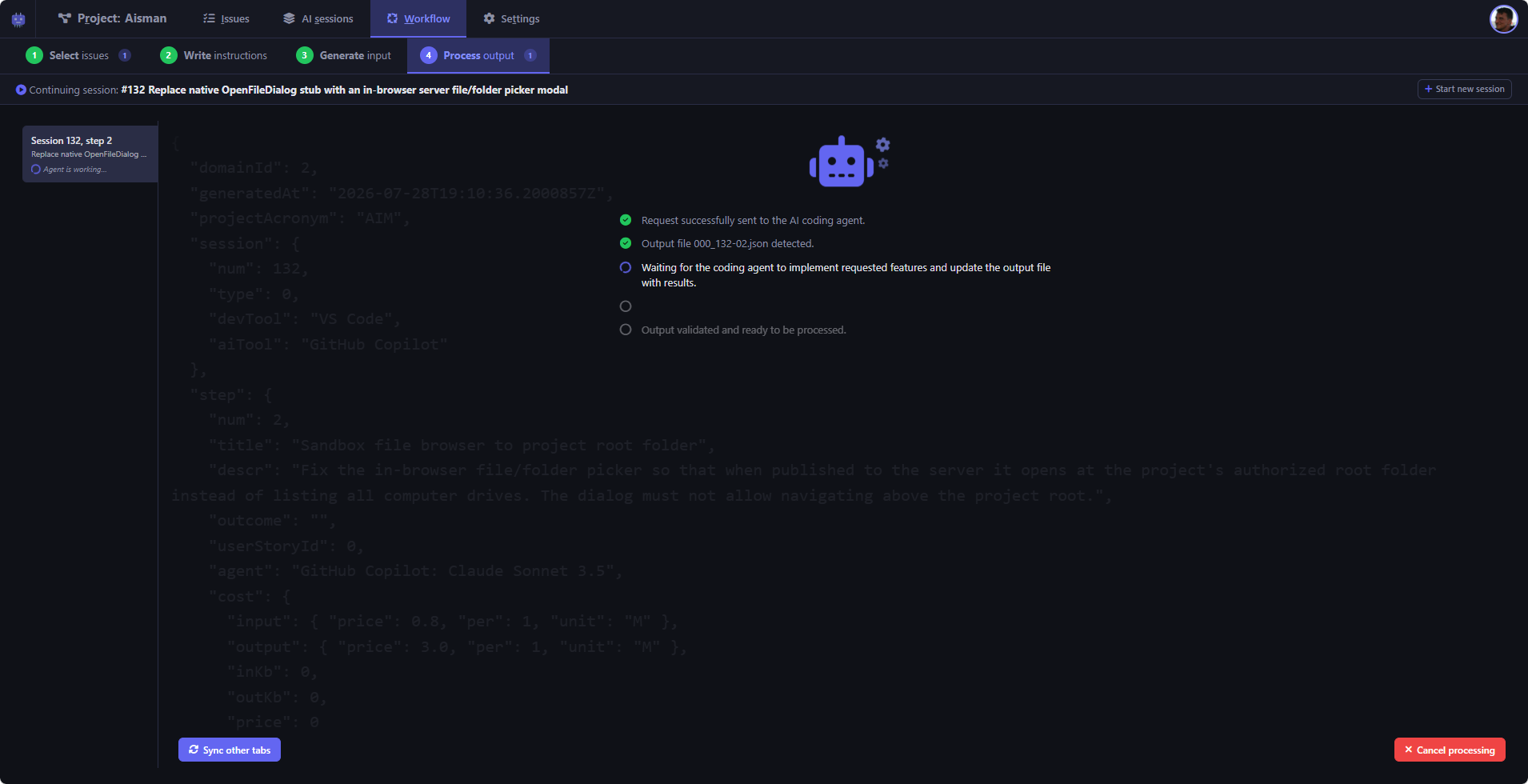 Step 4: Output file created